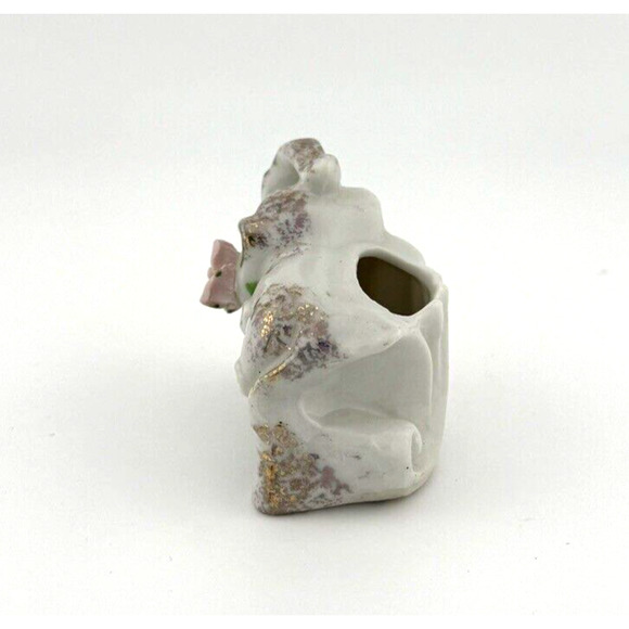 Tooth Pick Holder Vintage Cute Elephant With Trunk Up Good Luck Japan - Picture 7 of 11